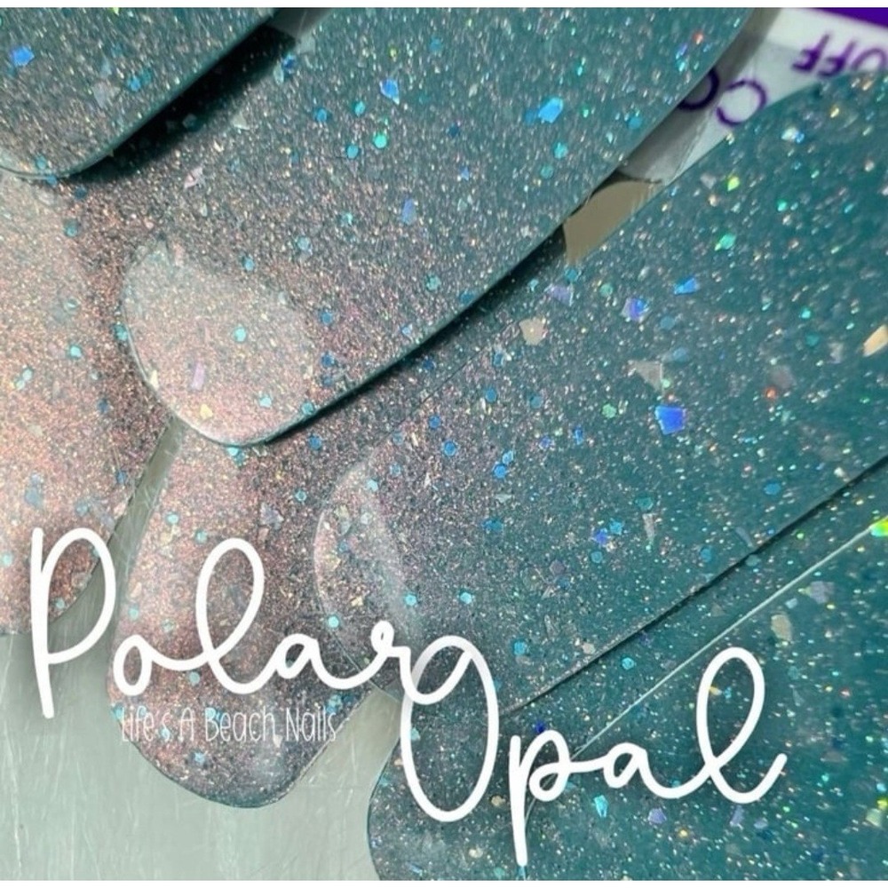 Color Street Nail Polish Strips POLAR OPAL Holographic Glitter Retired